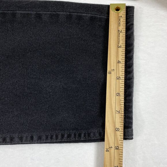 Levis 505 Jeans Mens 35 x 30 Black Denim Straight Casual Cowboy - Picture 10 of 11